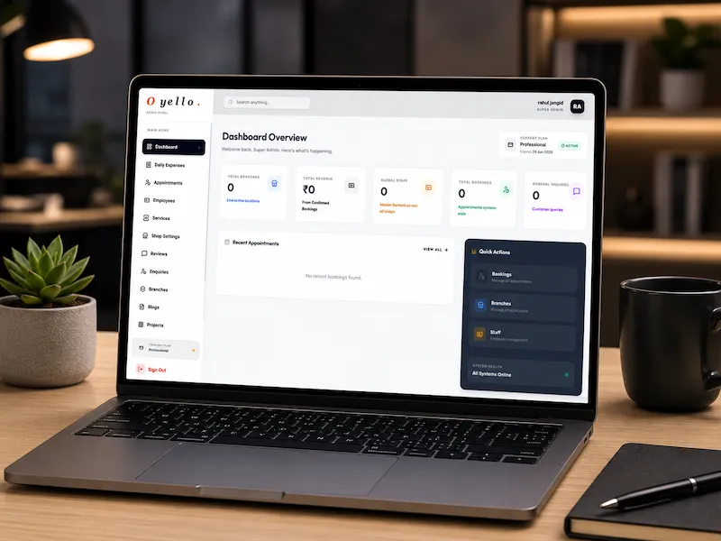 Oyello SaaS Dashboard Interface